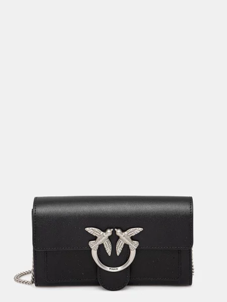 Torebka skórzana Pinko skórzana czarna