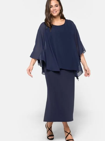 SHEEGO Rochie de seară închis albastru