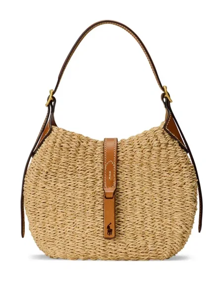 Polo Polo Ralph Lauren z twillu do kolan plisowane żółte