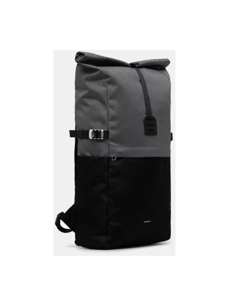 Sandqvist plecak Icon Rolltop M duży gładki czarny
