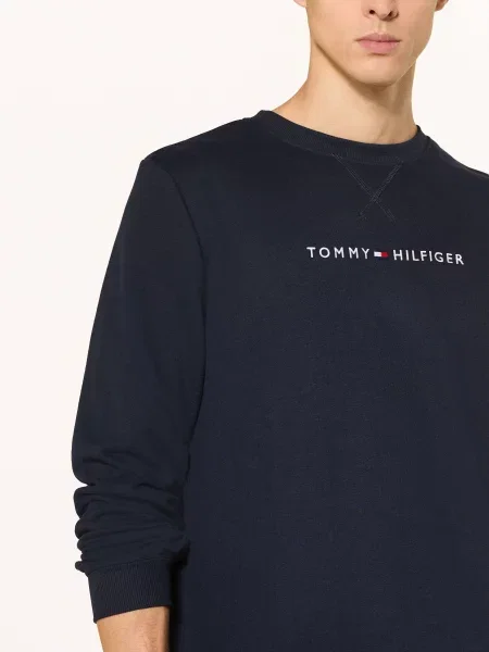 Tommy Hilfiger Bluza Nierozpinana blau granatowa