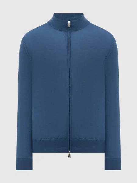 Кардиган з вовни мериноса Cashmere&whiskey синій