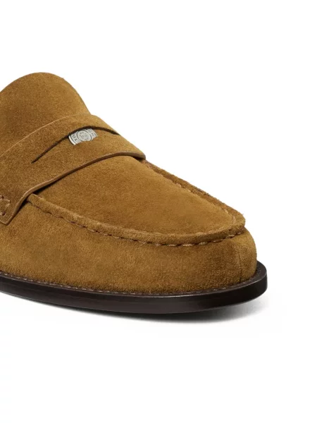 Pantofi loafer Tory Burch din piele de căprioară maro