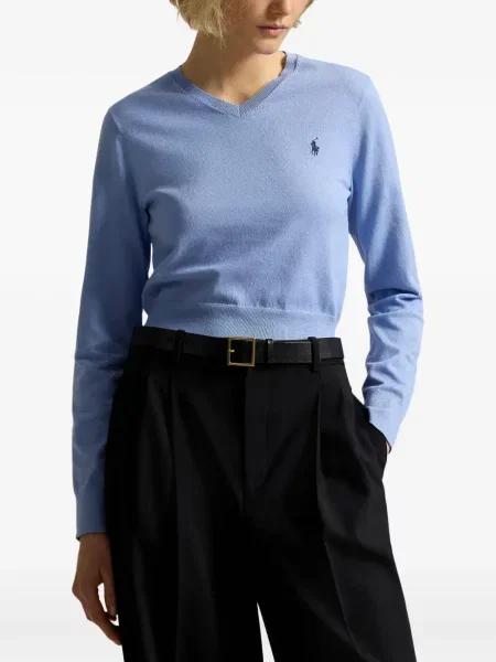 Велурени бягане с яка чорапи Polo Ralph Lauren синьо
