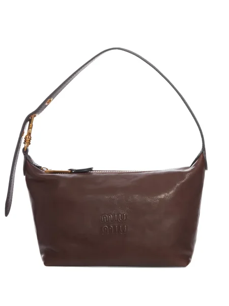 Geanta de piele Miu Miu din piele maro