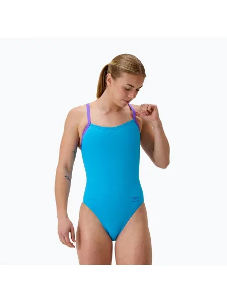 Costum de baie întreg pentru femei Speedo FL Solid Flyback picton/indigo glow albastru