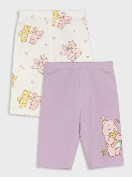 Sinsay cyklistické kraťasy – 2 balení Care Bears levandulová
