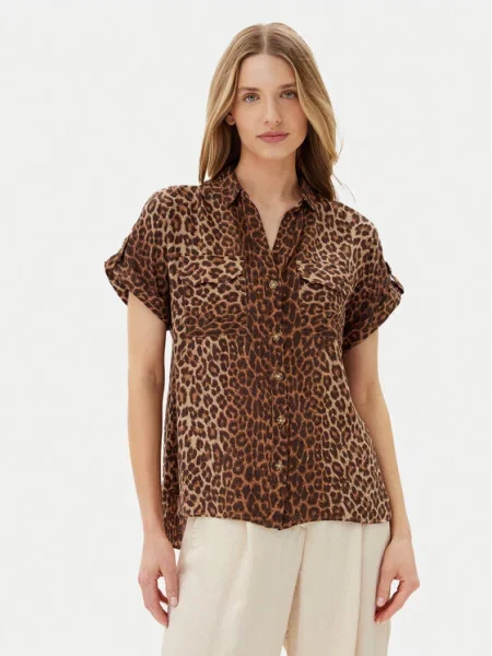 Πουκάμισο Vero Moda καφέ