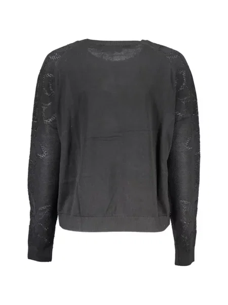 Pulover Desigual din dantelă gri