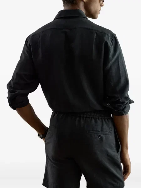 Μακρύς πουκάμισο Ralph Lauren Purple Label μαύρο