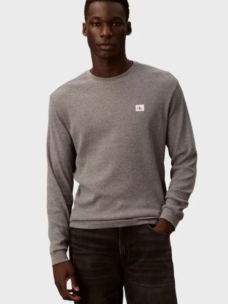 Лонгслив Calvin Klein Jeans серый