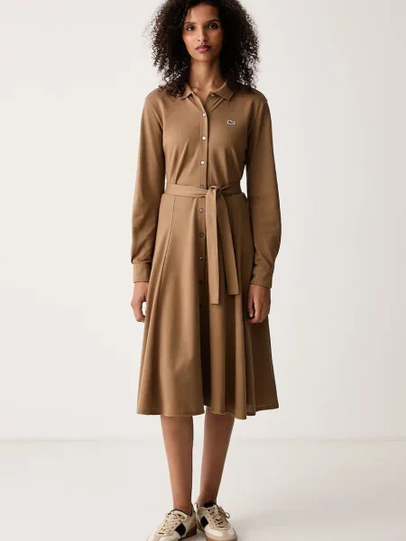 Lacoste rochie de vară din maro