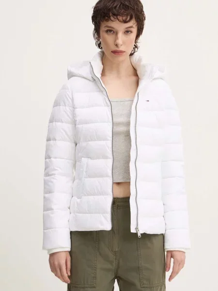 Tommy Jeans geaca femei de iarna alb
