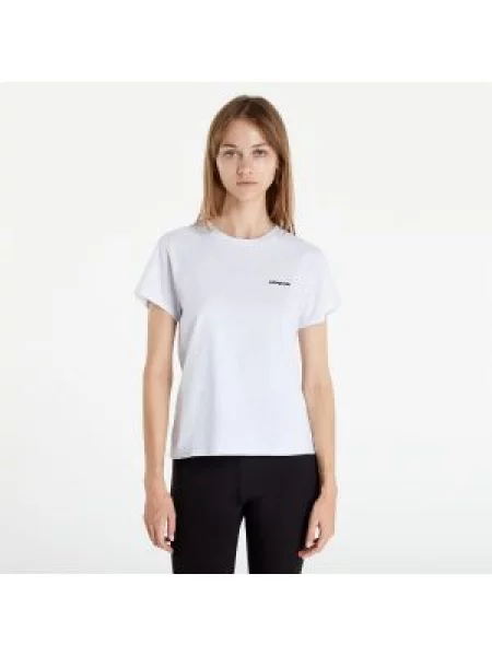 Trekingové tričko Patagonia Logo Responsibili-Tee white bílé