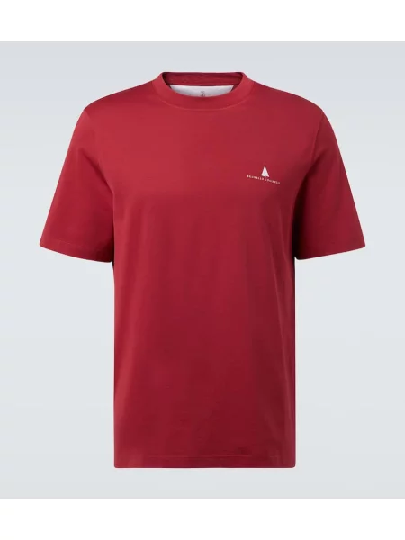 Jersey majica Brunello Cucinelli rdeča