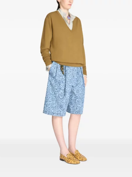 Πουλόβερ Dries Van Noten από μαλλί merino καφέ