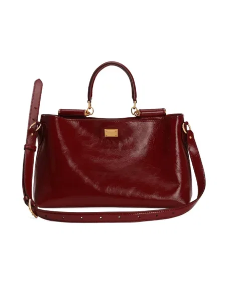Shopperka Dolce And Gabbana skórzana czerwona