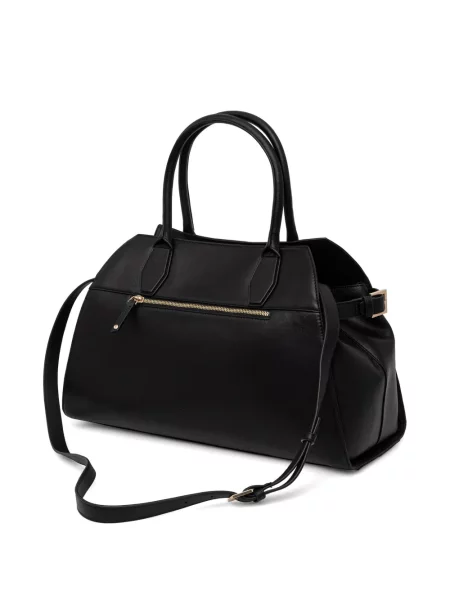 Шопинг чанта Guess с автограф черно