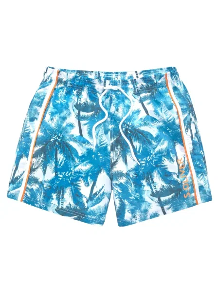 S.Oliver Șorturi de baie albastru / portocaliu alb