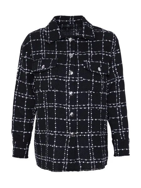 Trendyol Geacă de primăvară-toamnă negru alb