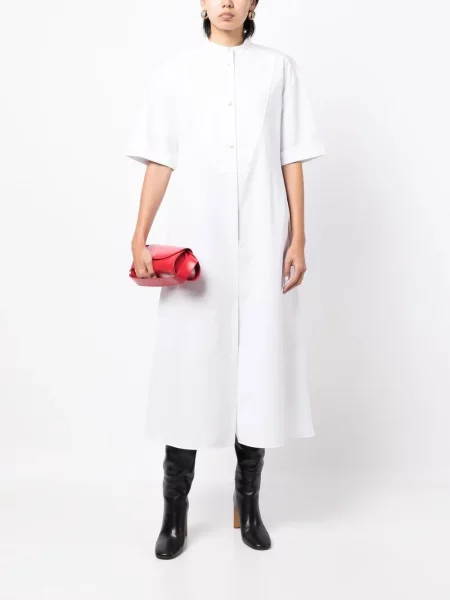 Kostiumas marškininė suknelė Jil Sander balta