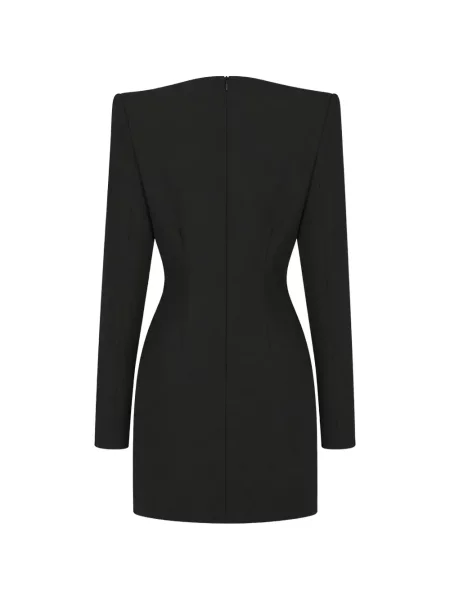 Rochie mini Wardrobe.nyc cu decolteu în V negru