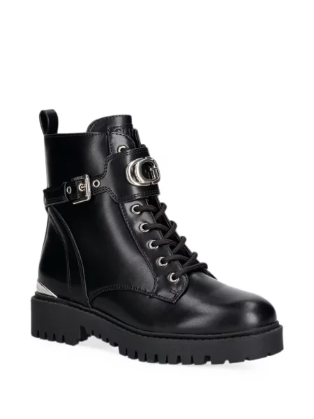 Botine Guess cu șireturi din dantelă negru