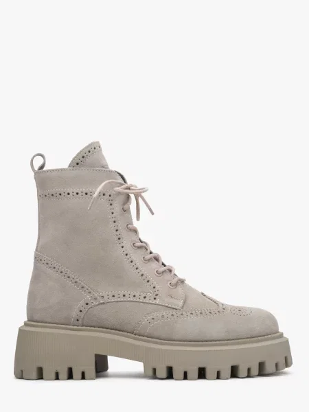 Велюрові Черевики та чоботи Estro сірий