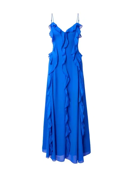 BARDOT Večerna obleka Veris Ruffle modra