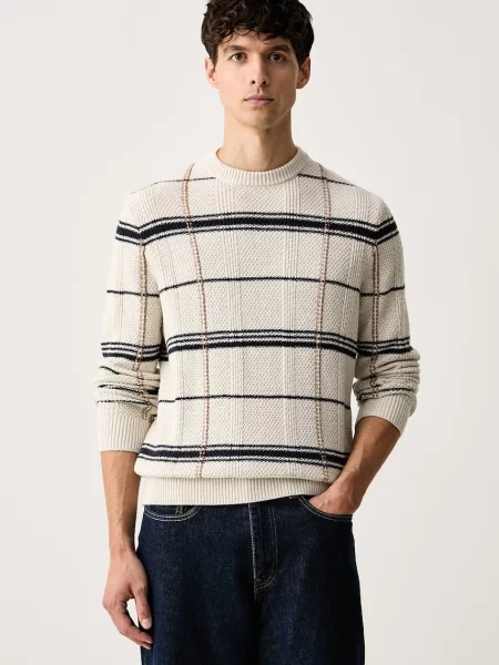 Barbour pulover pentru bărbați cu amestec de lână Fasey bej