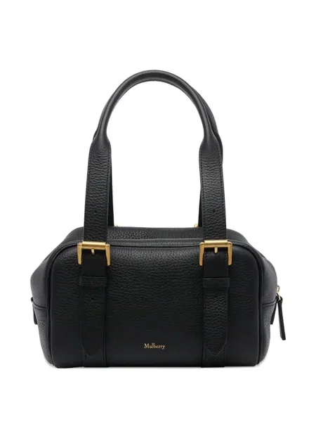 Кожена малък кожена чанта Mulberry черно