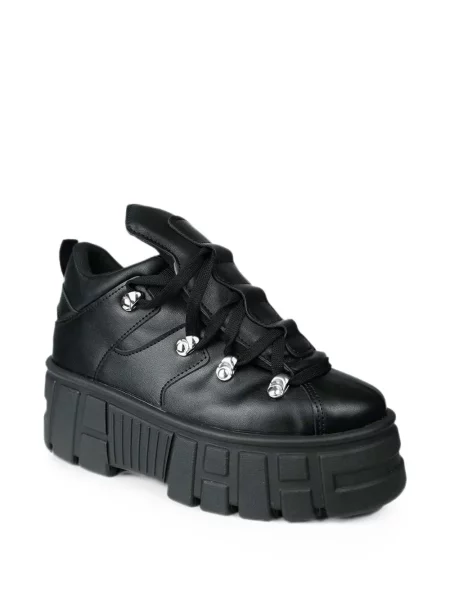 Sneakers Altercore με κορδόνια με πλατφόρμα με δαντέλα μαύρο