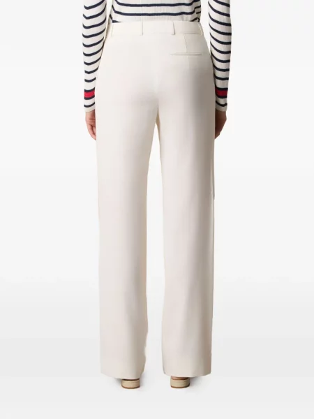 Pantaloni cu picior drept Brooks Brothers alb