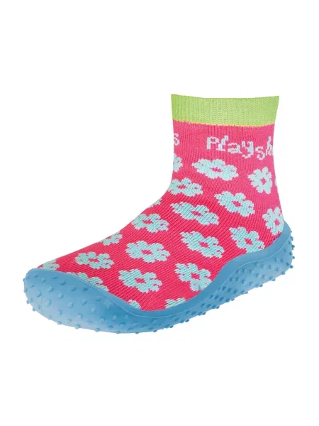 PLAYSHOES Papuče svijetloplava / kivi / malina zelena
