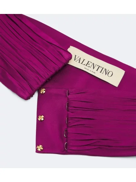 Cu centură curea Valentino Garavani din satin violet