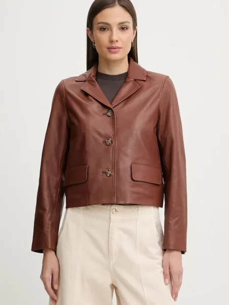 Pedro del Hierro geacă de piele maro