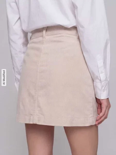 Dopasowana spódnica mini z mieszanka bawełny model AMAZING' Only biała
