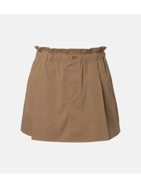 Fustă Vince din țesătură twill maro