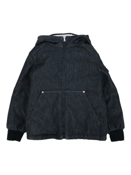 Kurtka jeansowa dziecięca Moncler Enfant niebieska