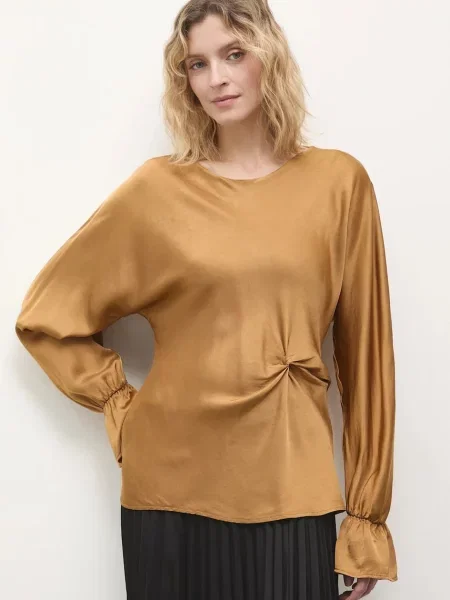 Блузка Answear.LAB однотонна коричневий