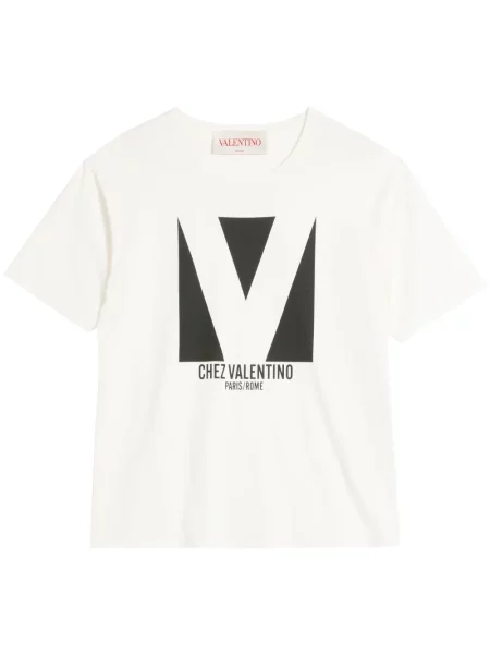 Tricou Valentino Garavani cu imagine alb