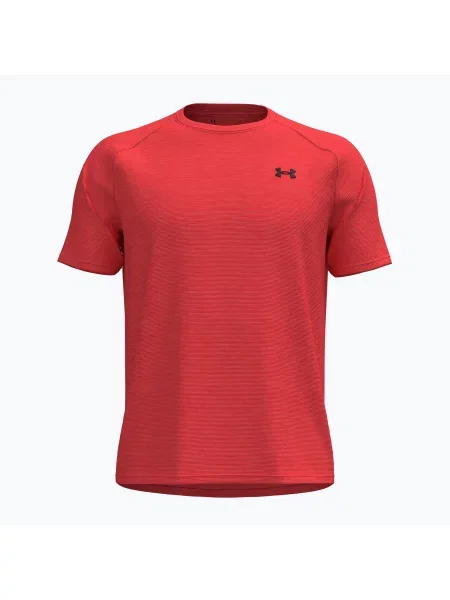 Tricou de antrenament pentru bărbați Under Armour Tech Textured venom red/black negru