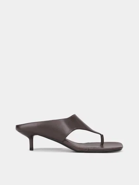 Кожаные мюли Braska коричневые