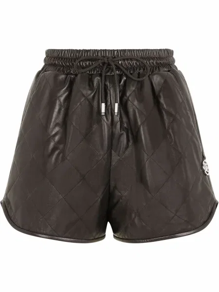 Pantaloni scurți Dolce & Gabbana din piele negru