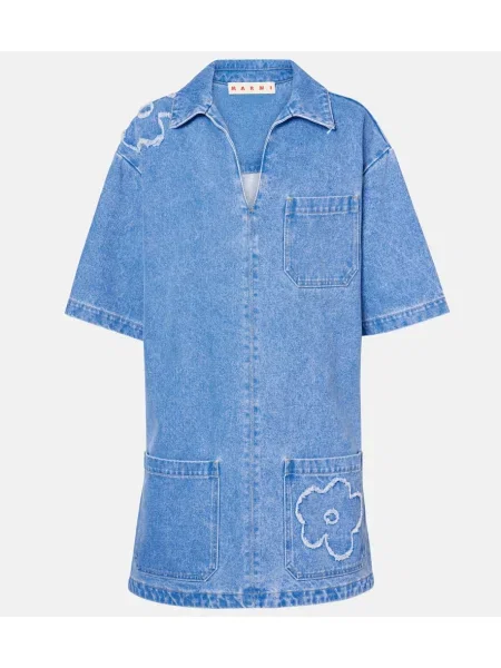 Sukienka jeansowa Marni niebieska