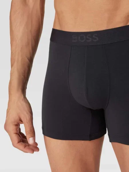 Obcisłe bokserki z paskiem z logo w zestawie 2 szt. model ‘UltraSoft’ Boss czarne