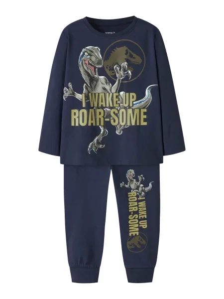 NAME IT Pijamale NMMOVAS JURASSIC noapte / kaki / verde închis albastru