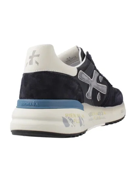 Premiata Sneakers MICK cu adaos de piele albastru