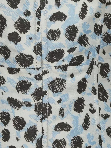Gulerat rochie mini Ganni cu imagine cu model leopard