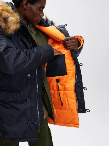 Alpha Industries Slim Fit Парка синій